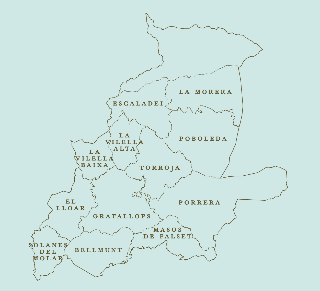 mapa de viles do priorat