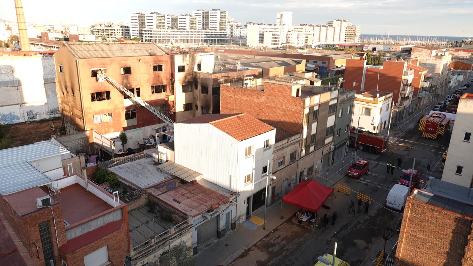 Nau incendiada gorg barri general Marc Ortin
