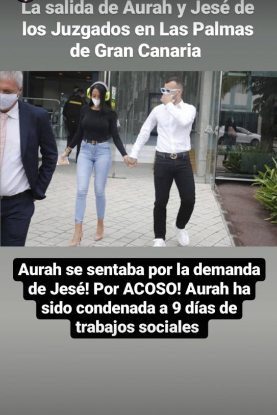 Aurah y Jesé salen del juzgado @amoromeira