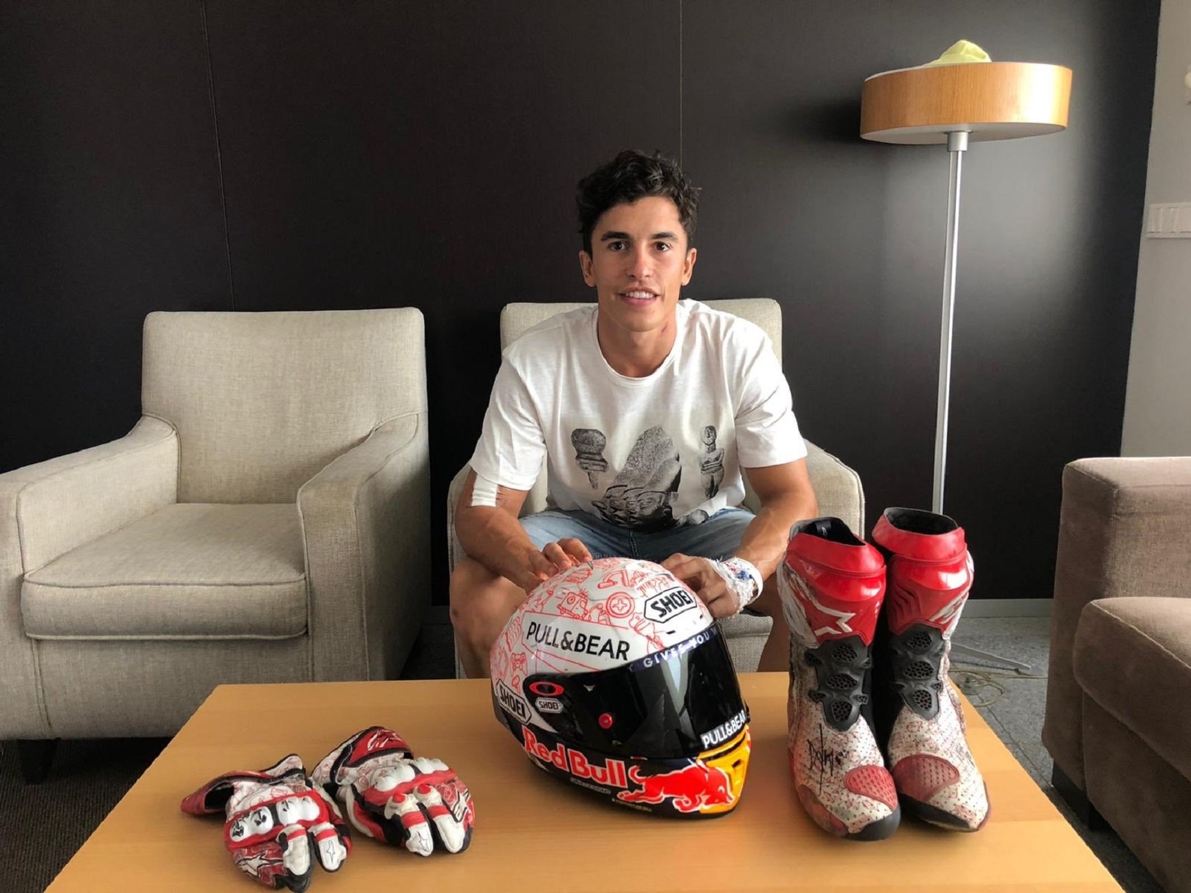 La reaparició de Marc Márquez al 'Thanks Day' d'Honda