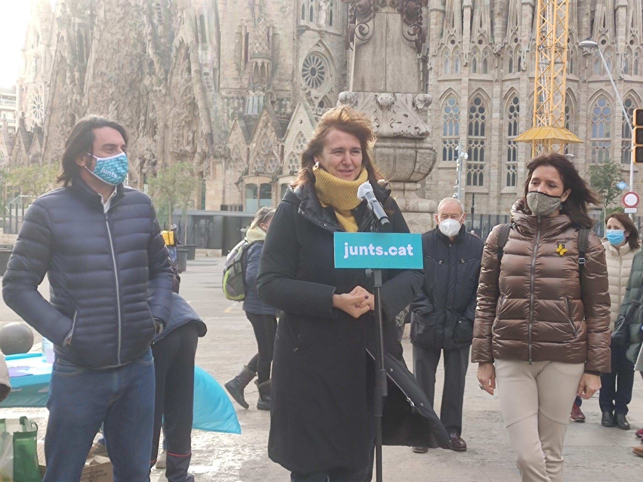 Laura Borràs punt de recollida avals Sagrada Familia / Europa Press