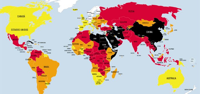 clasificacion paises libertad de prensa - RSF