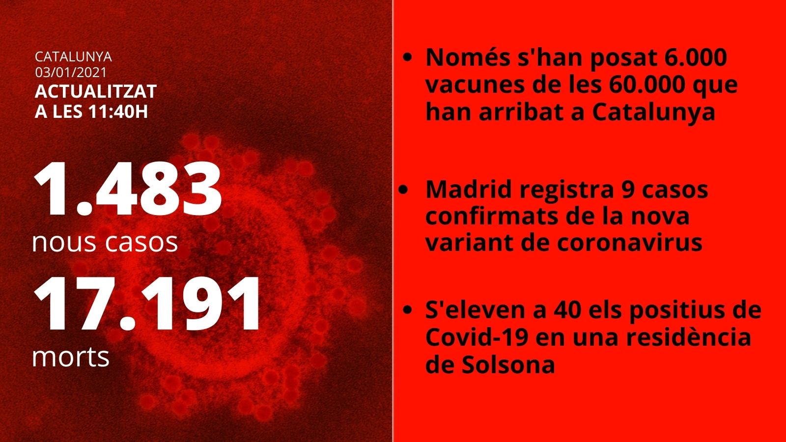 Cardo coronavirus 3 enero