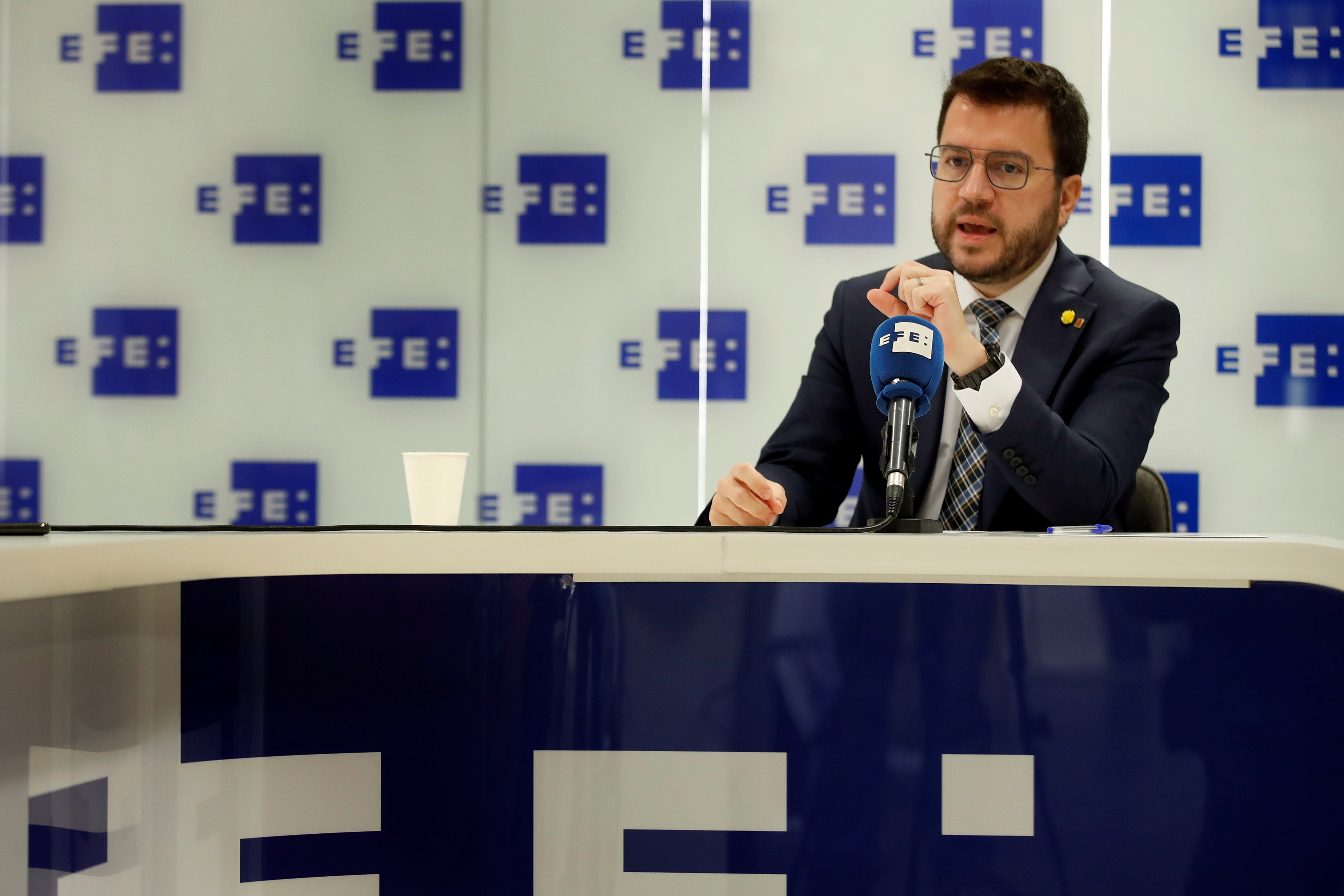 Pere Aragonès ERC entrevista EFE