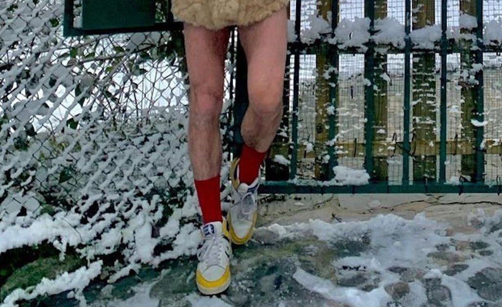 piernas de Arturo Valls en la nieve IG