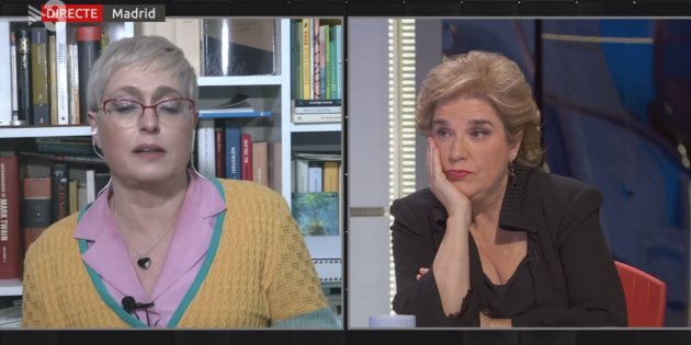 Pilar Rahola harta de Anna Grau invitada desde Madrid en FAQS TV3