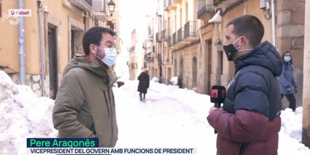 pere aragones en la nieve de falsete TV3