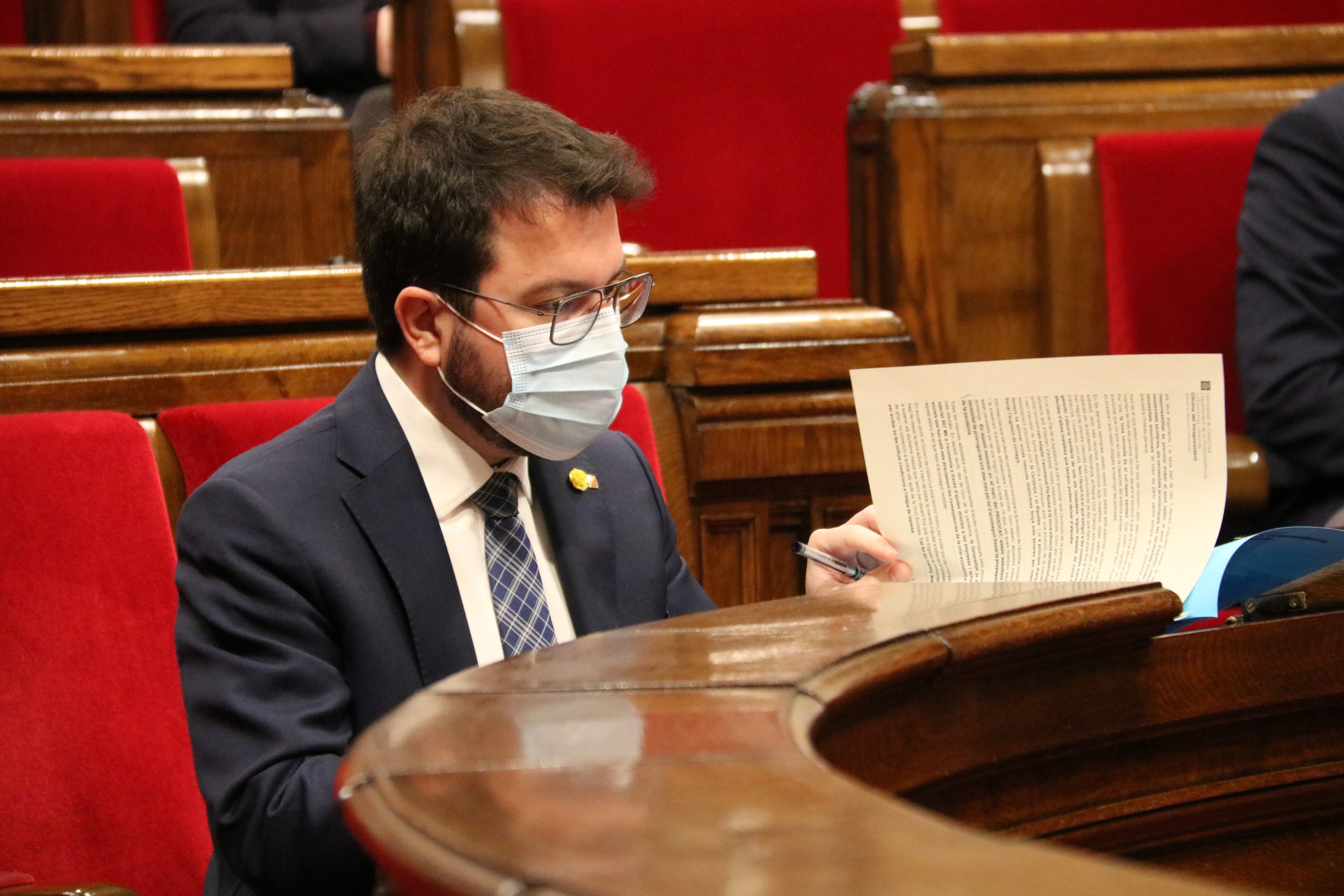 Aragonès exige a Sánchez que decrete el teletrabajo obligatorio