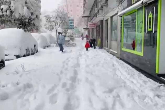 Madrid coberta de neu, Telecinco