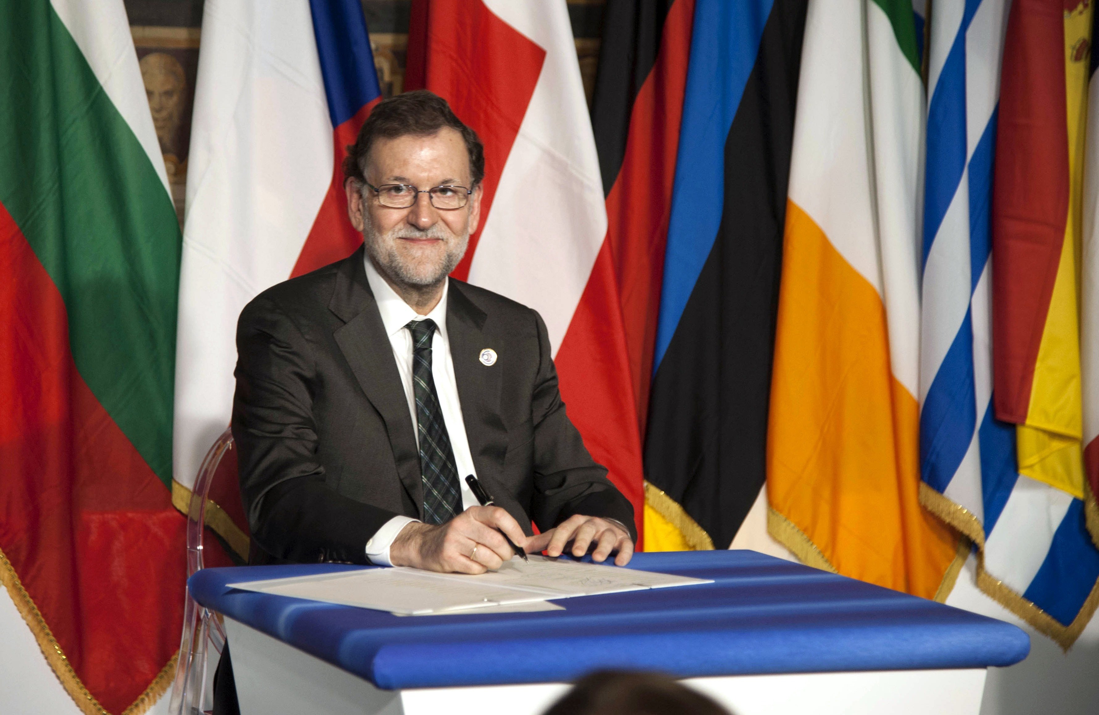 Rajoy no se'n surt: la Declaració de Roma no fa cap al·lusió al procés