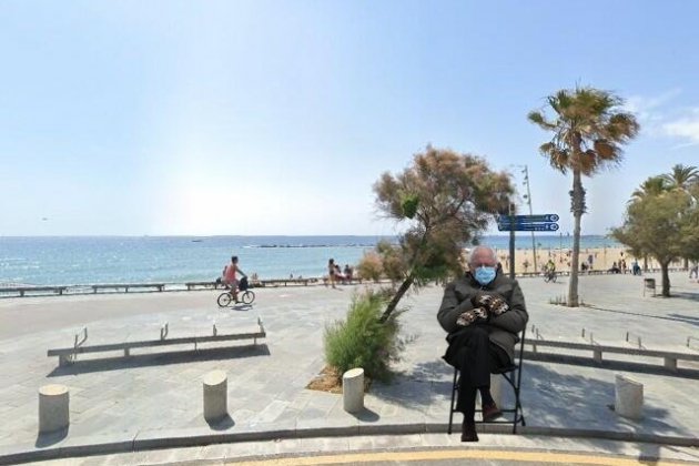 Bernie sanders playa barceloneta