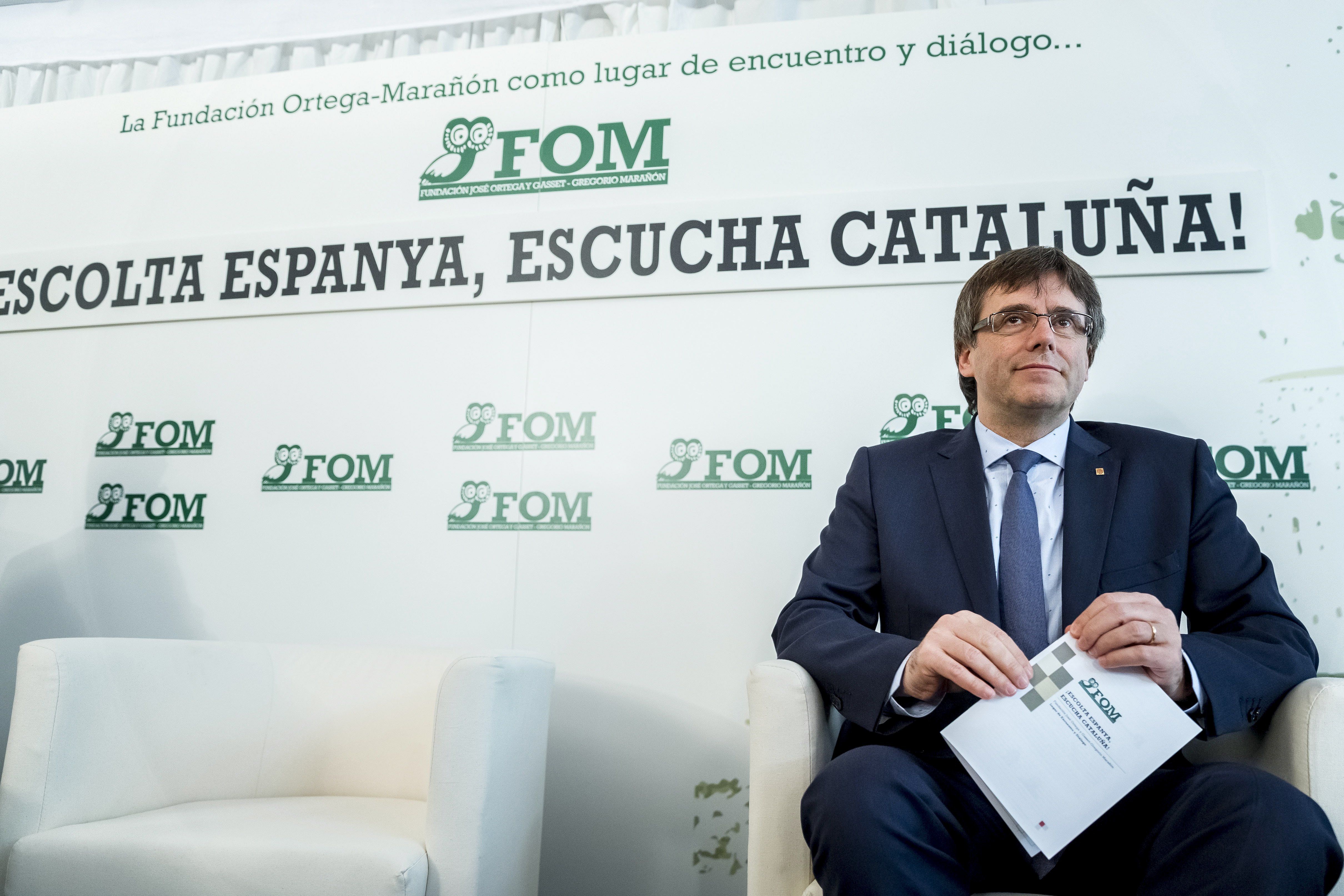 Puigdemont: "Del pactismo español no habla nadie"