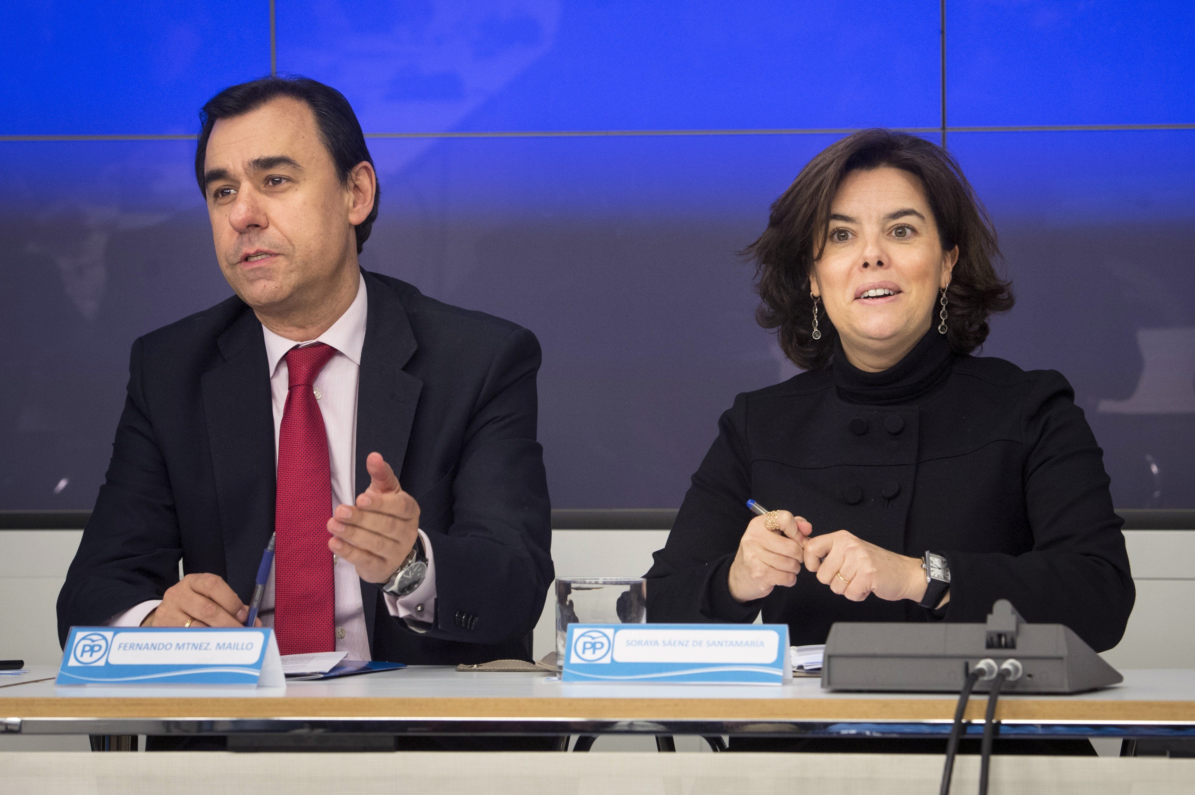 Santamaría y Rajoy, juntos en Barcelona (sin Puigdemont)