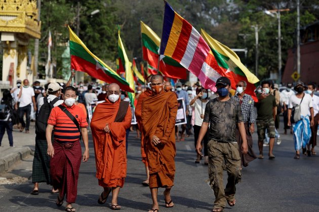 manifestacion suport militars birmania efe