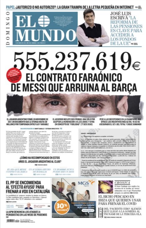 portada el mundo messi