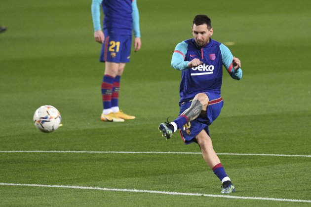 Leo Messi Barca calentamiento Europa Press
