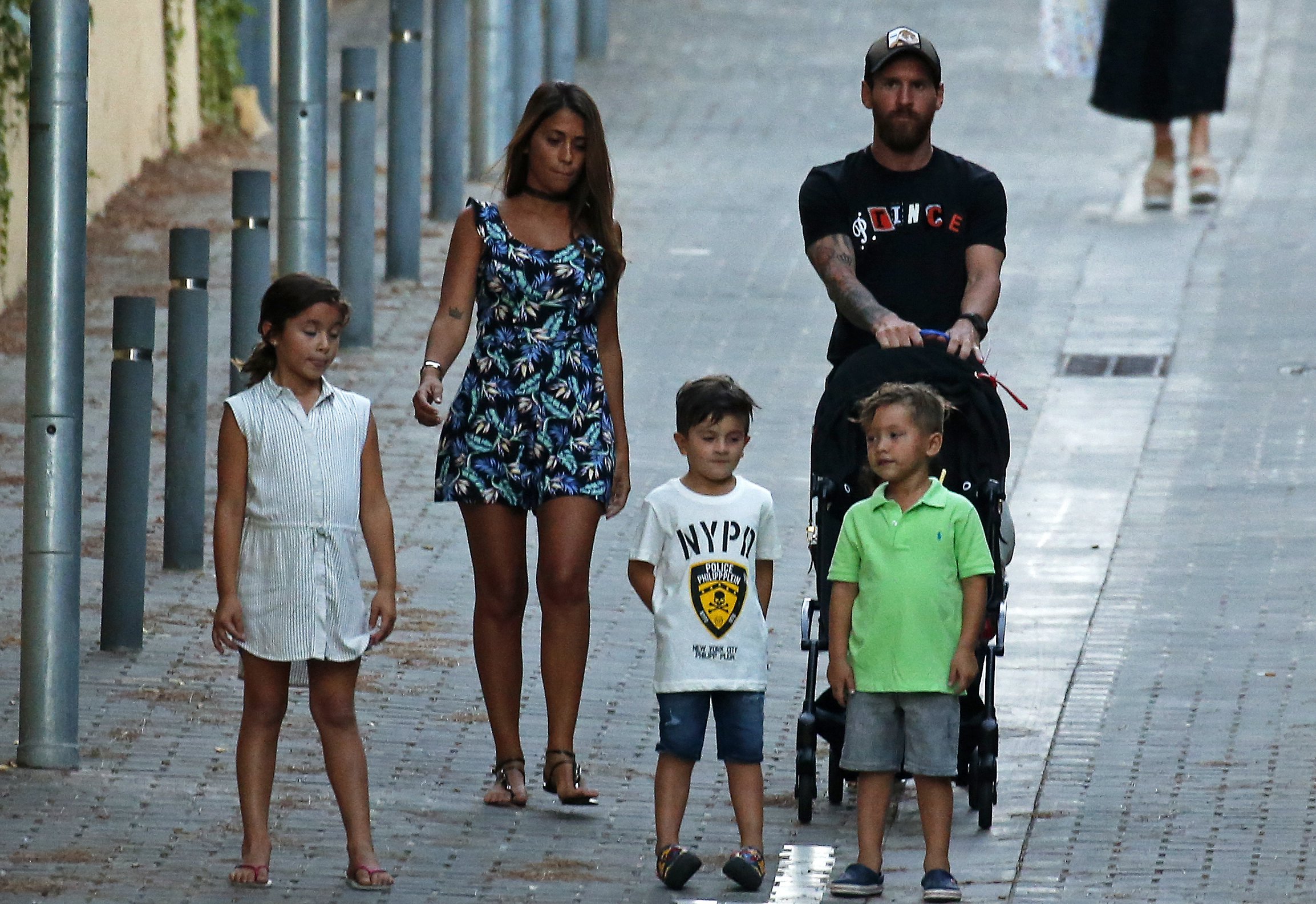 Antonella Rocuzzo vive un momento de pánico con los hijos de Messi en París