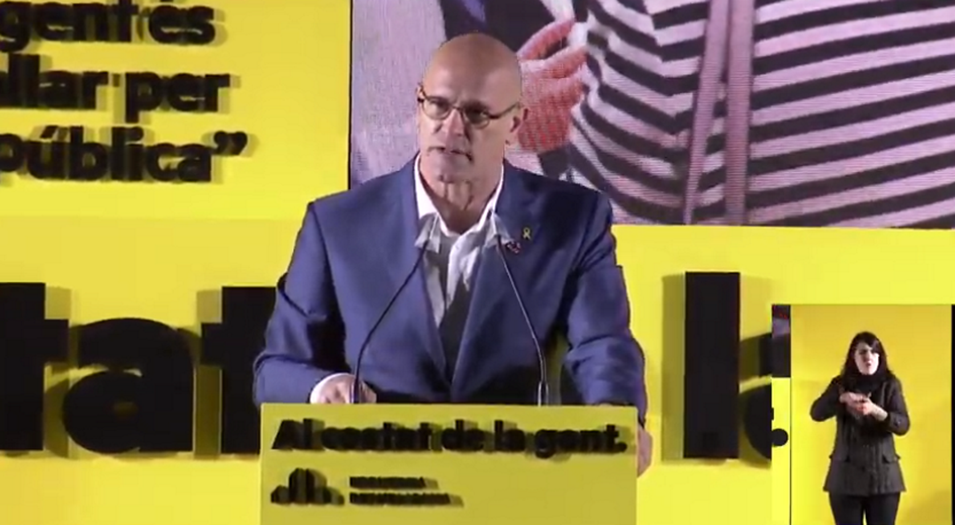 Raul Romeva acto campaña 14f elecciones barcelona