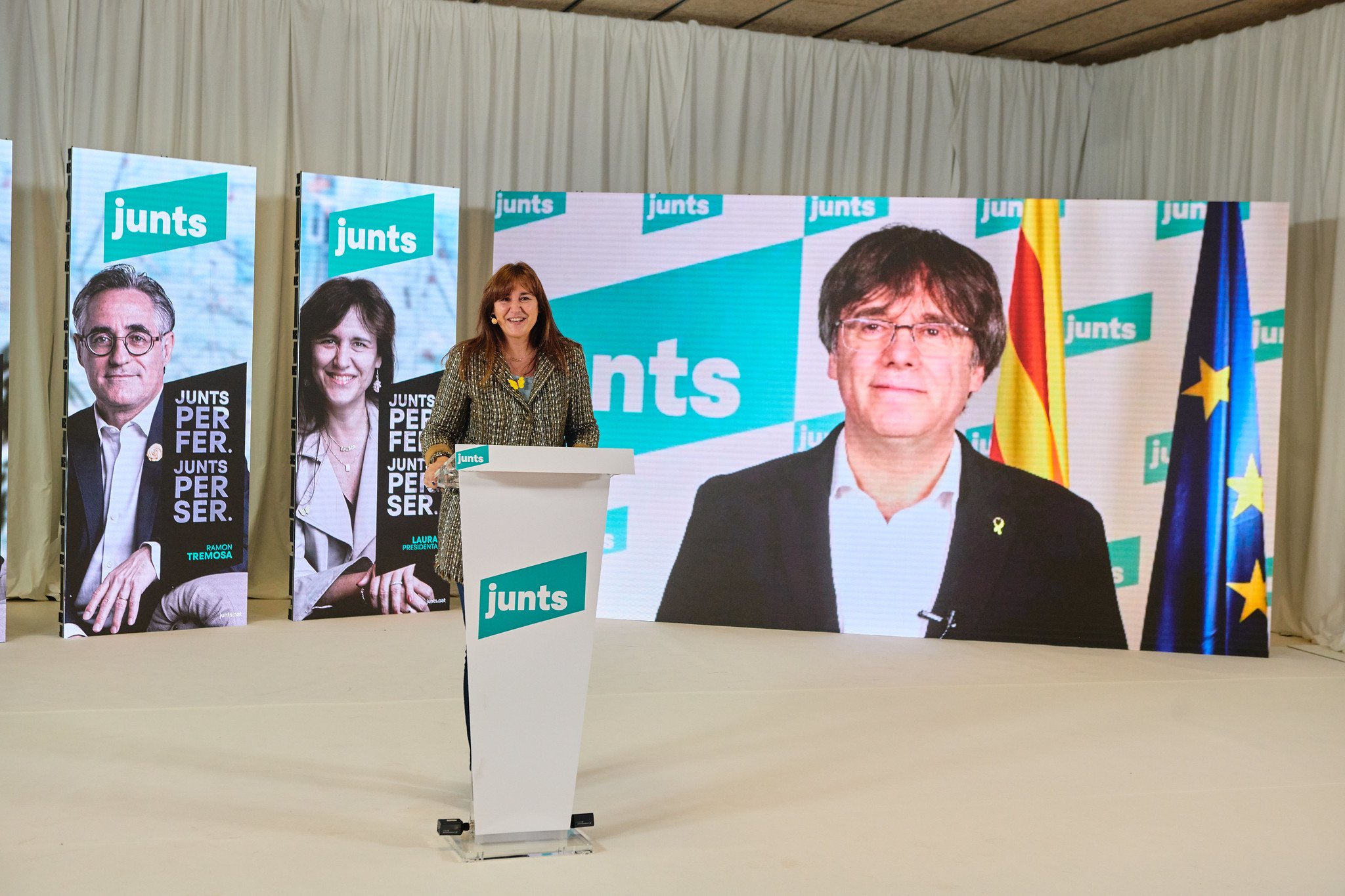Borràs sitúa a JxCat como "voto útil, que habla claro" para evitar un tripartito
