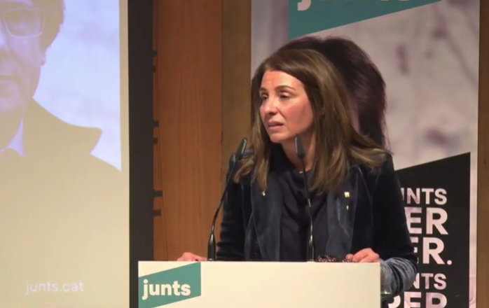 Meritxell Budó acto Granollers campaña elecciones Junts