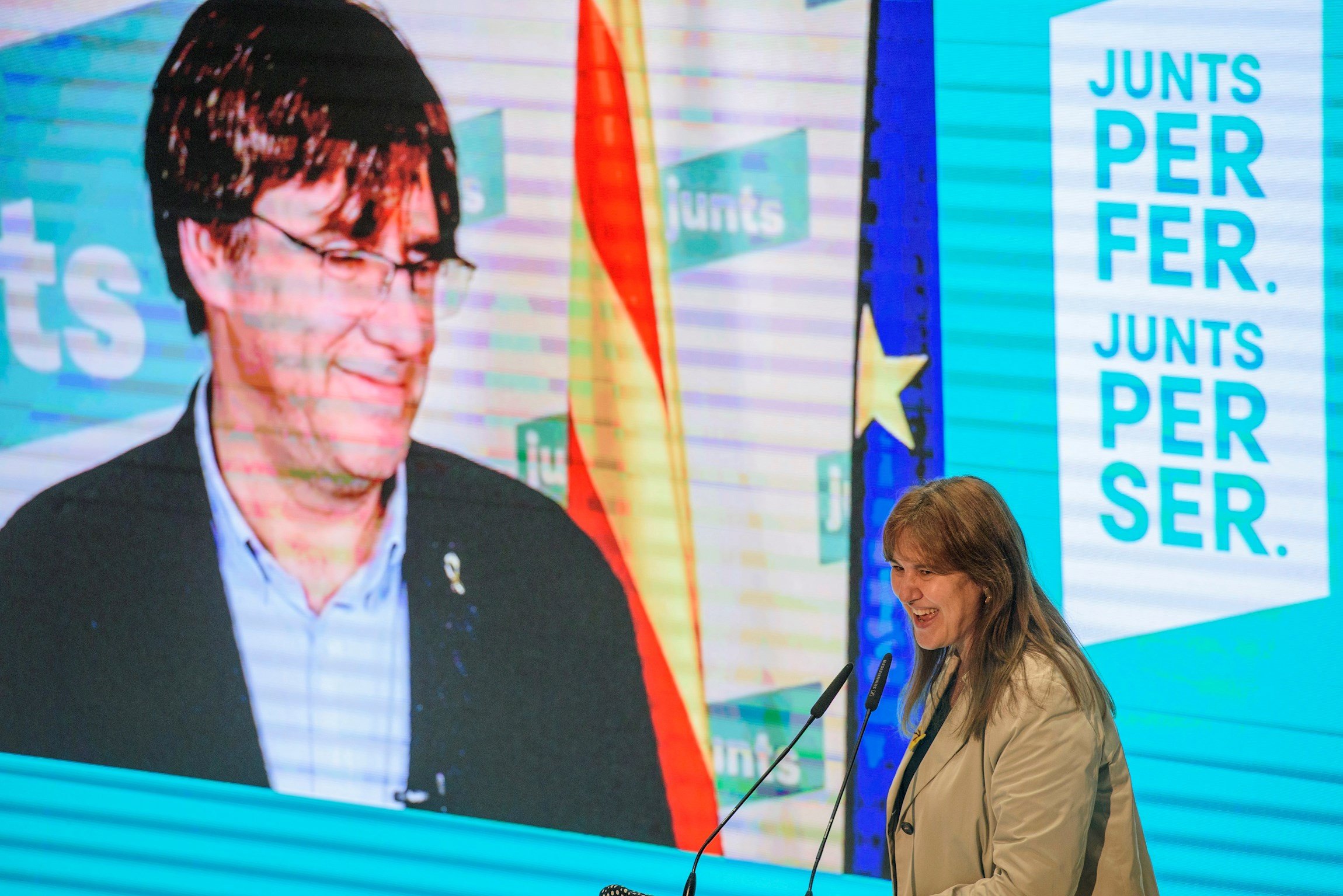 Puigdemont y Borràs cargan contra Illa y piden el voto "para ganar bien"