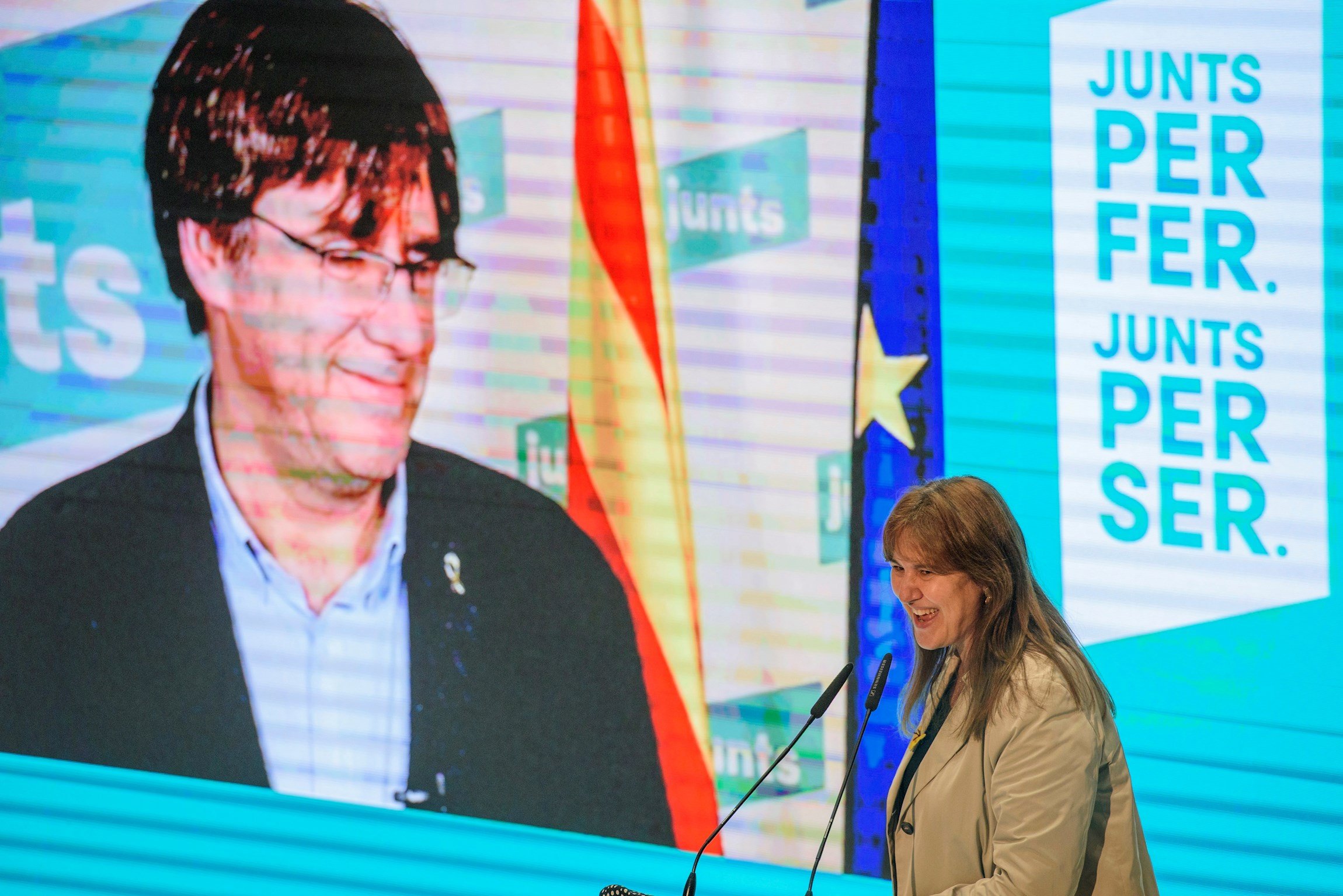 Puigdemont i Borràs carreguen contra Illa i demanen el vot "per guanyar bé"