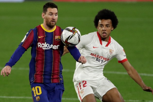 Leo Messi Kounde Barca Sevilla Copa EFE