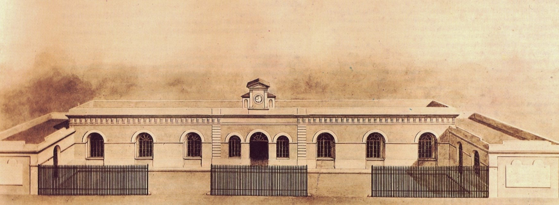 Grabat primera estación Barcelona Mataro 1848