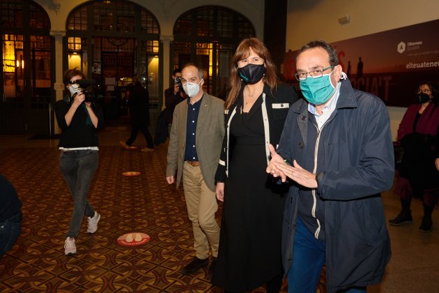 Acto campaña Jxcat Laura Borras Jordi Turull Josep Rull elecciones 14 -f / Jxcat