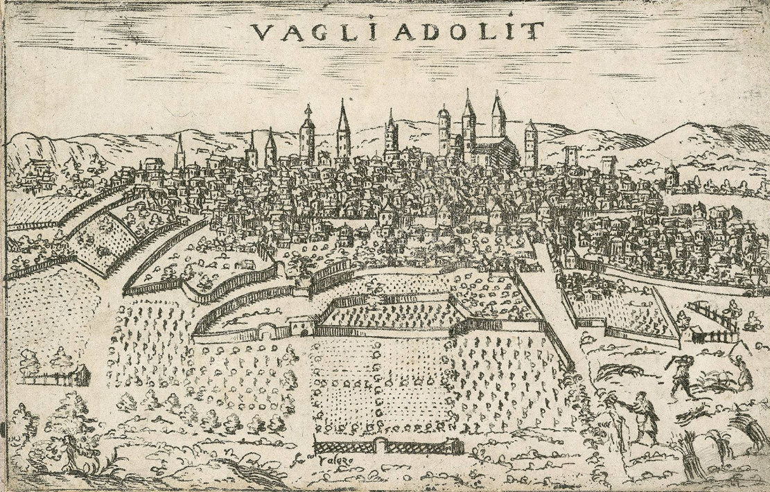 Grabado de Valladolid (1600). Fuente Cartoteca de Catalunya