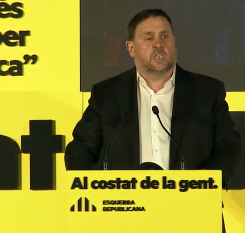 Oriol Junqueras acto campaña erc finarl