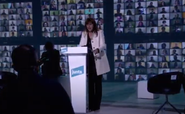 Laura Borras acto cierre campaña junts barcelona
