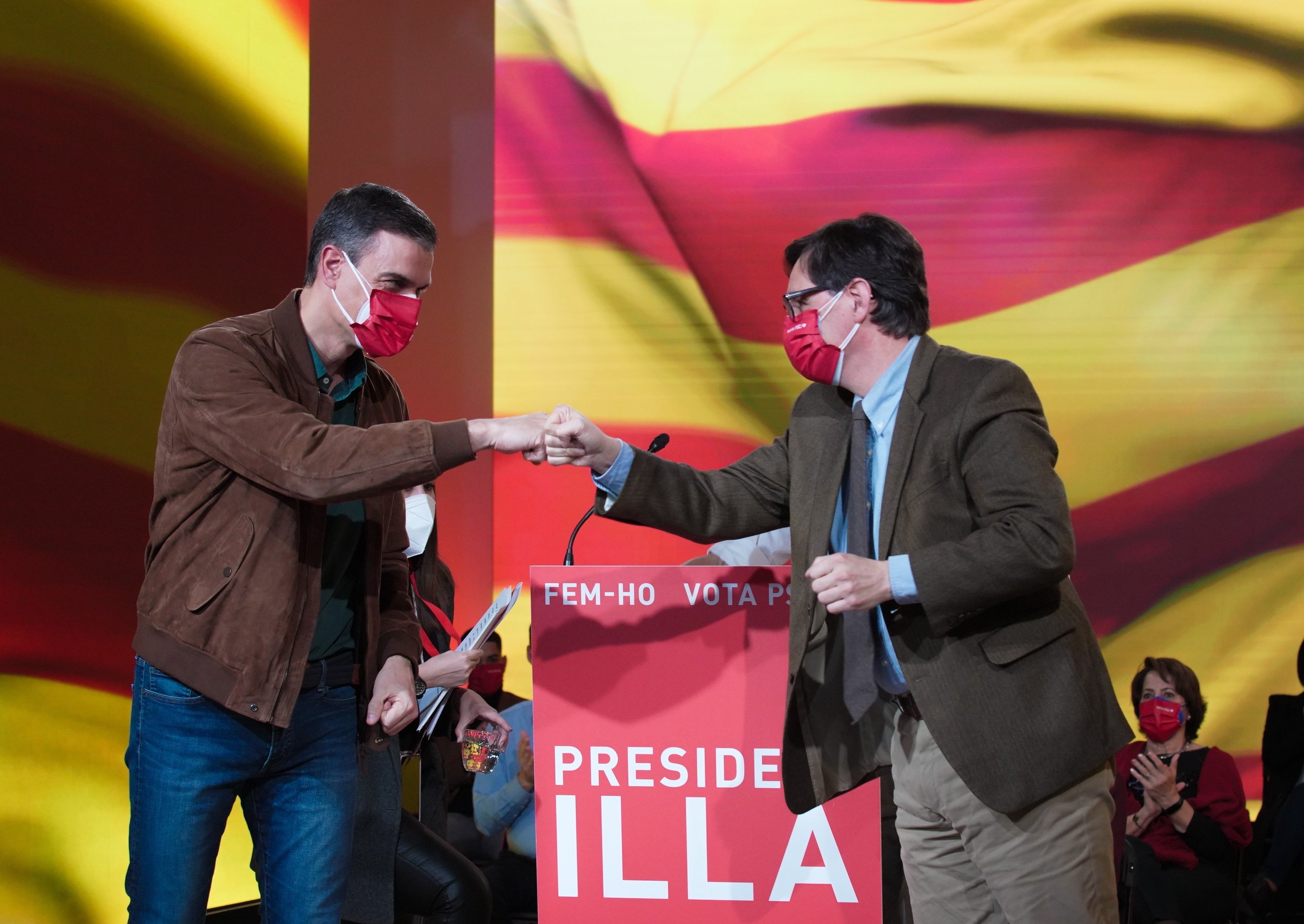Sanchez Illa campaña PSC elecciones catalanas 2021 EFE