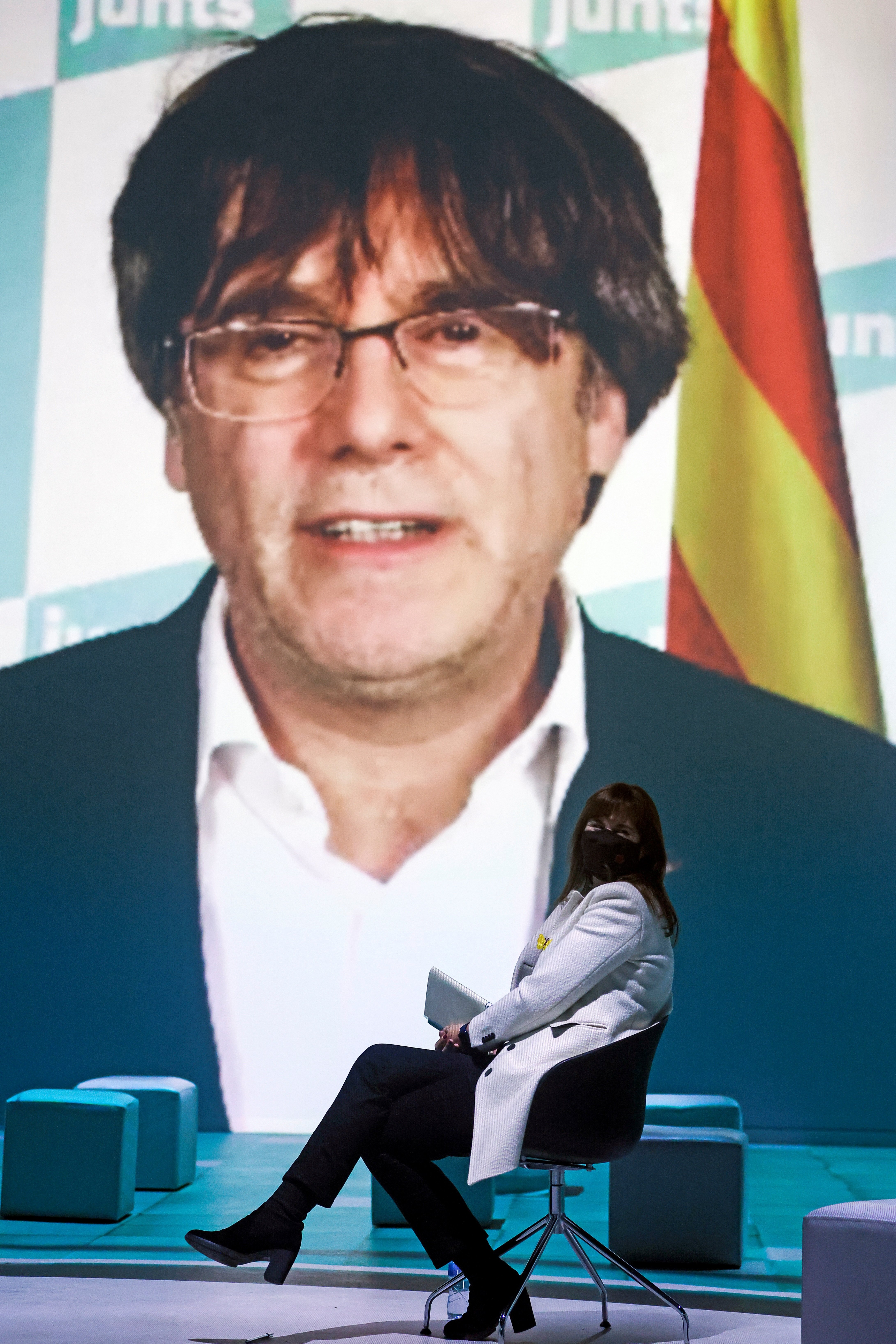 Puigdemont Borras campaña elecciones catalunya 2021 Junts EFE