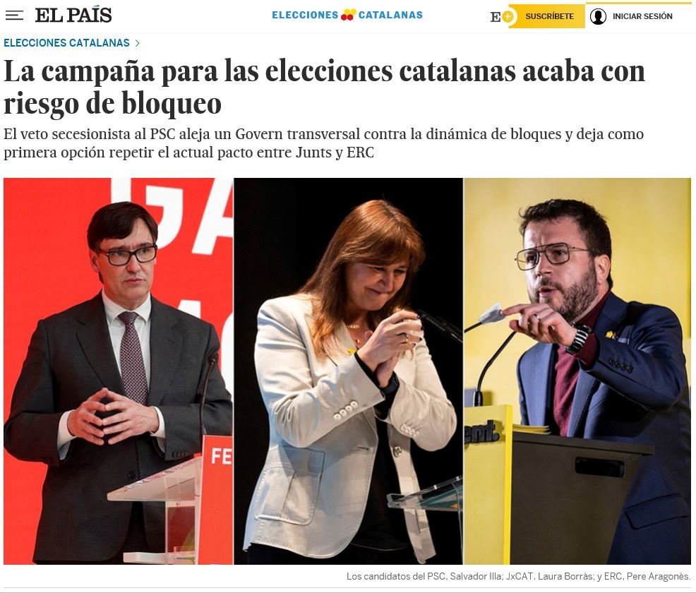 El País Elecciones Catalunya