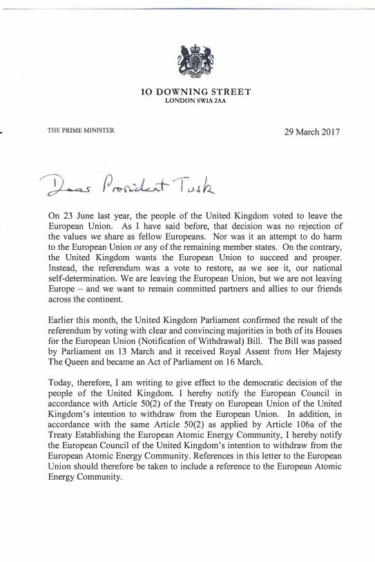 carta brexit efe