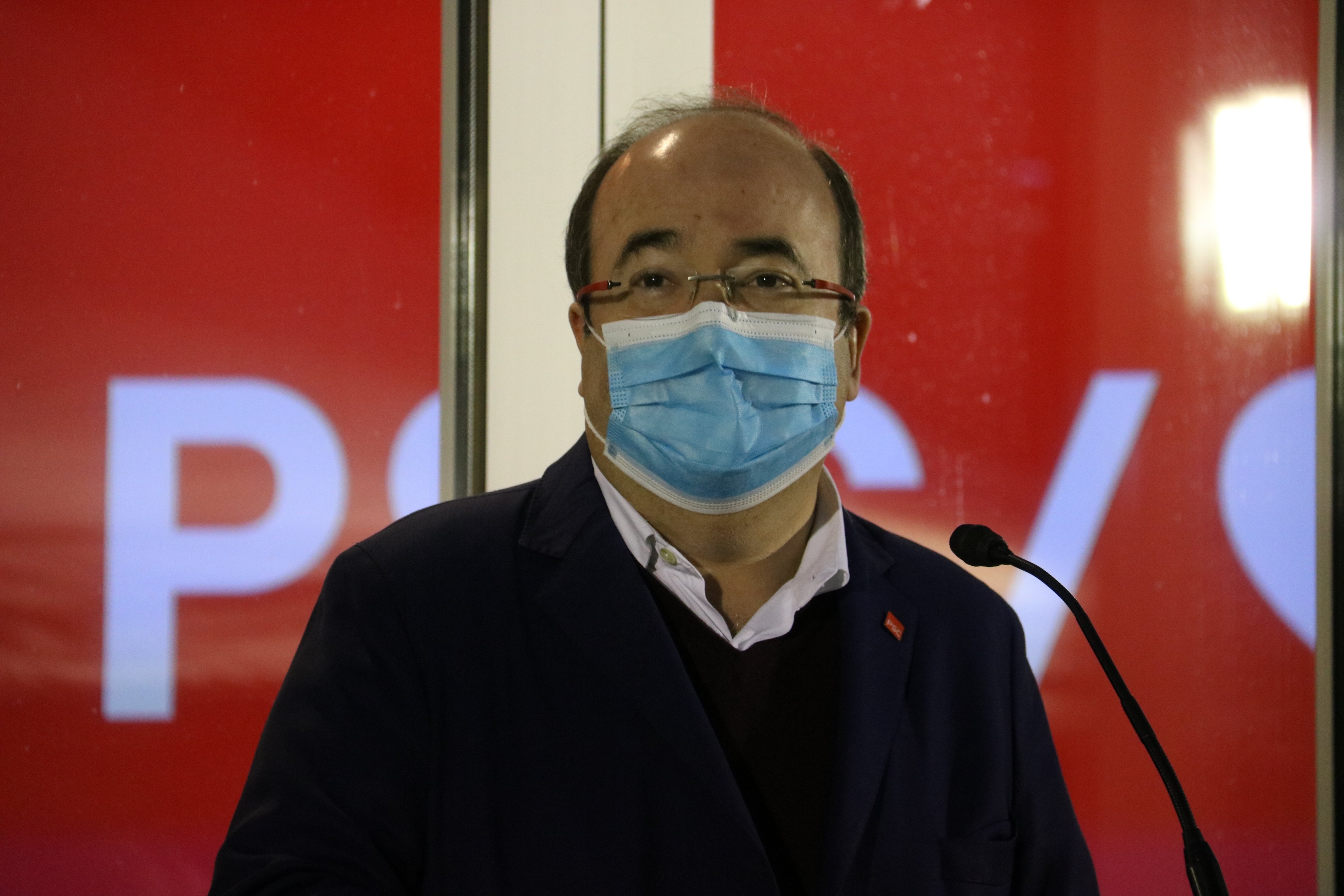 miquel iceta llegada mesa electoral / ACN