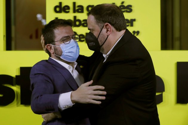 Aragones Junqueras noche electoral 2021 EFE