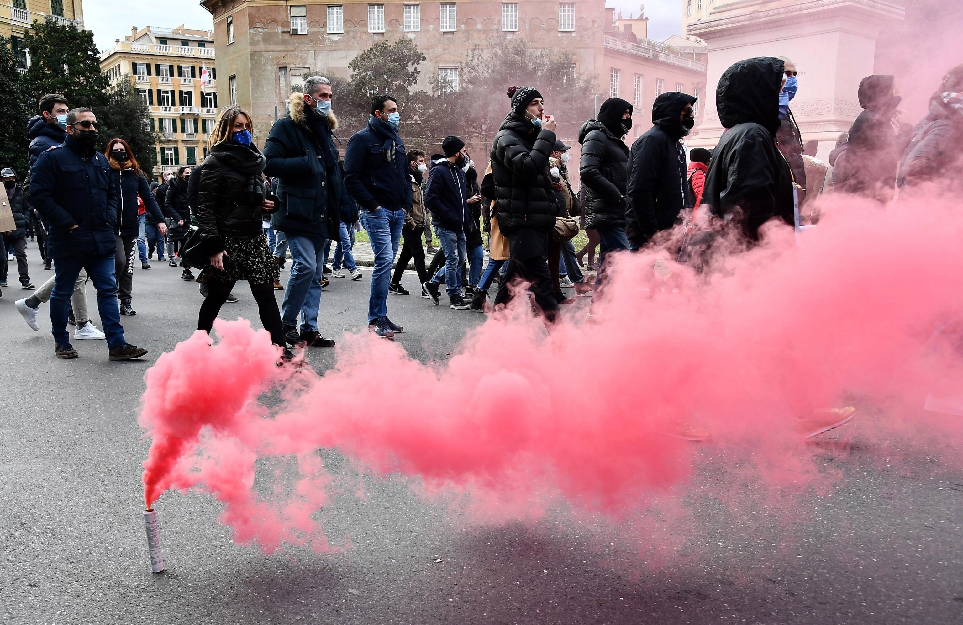protestas trabajadores restauración Génova (italia) / EFE