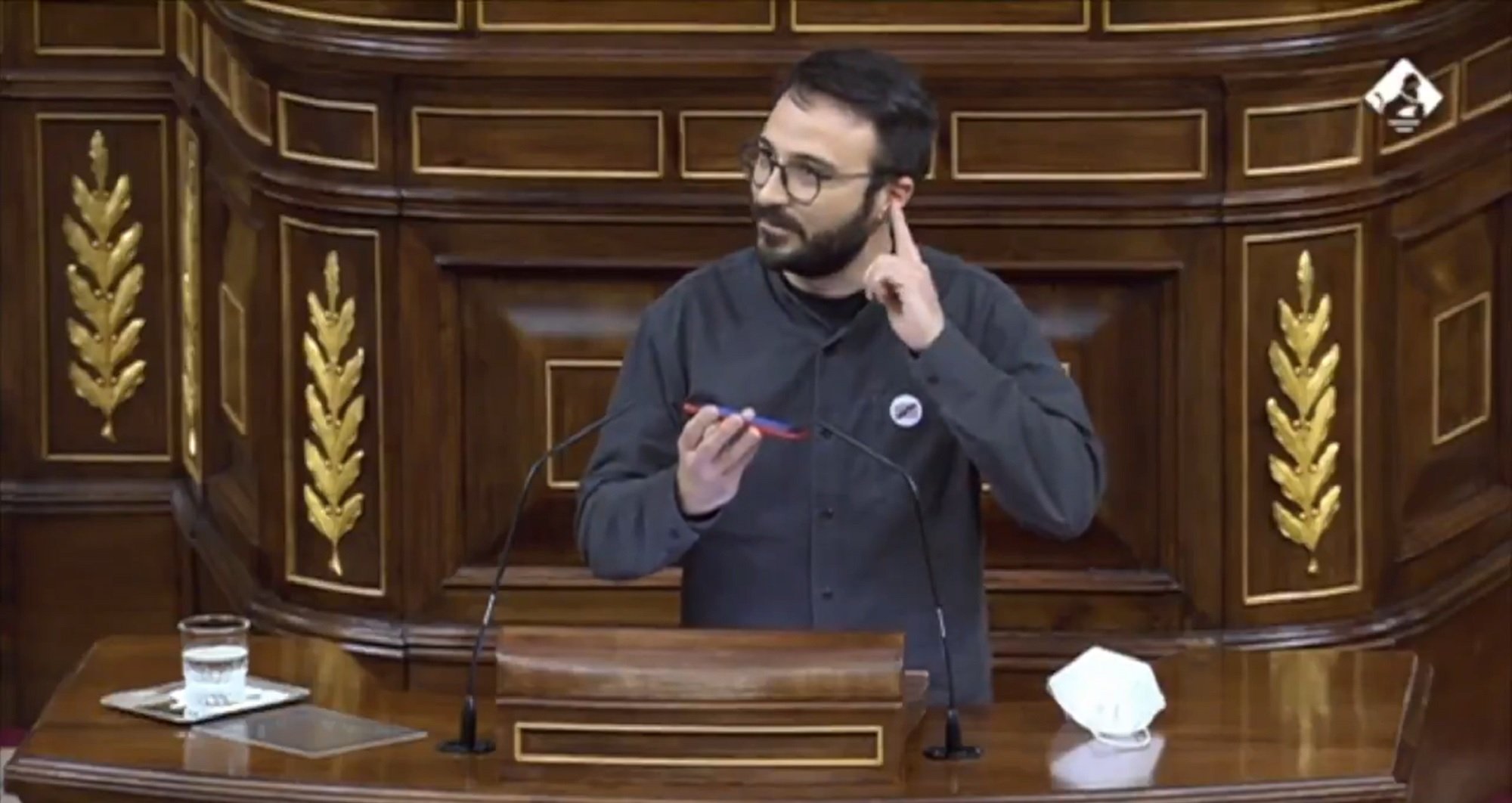 MP plays Hasél's music: “Today a singer is jailed in Spain, as in a sad dictatorship”
