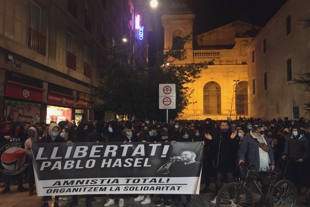 manifestación Pablo Hasel Lleida -  @CDRsLleida