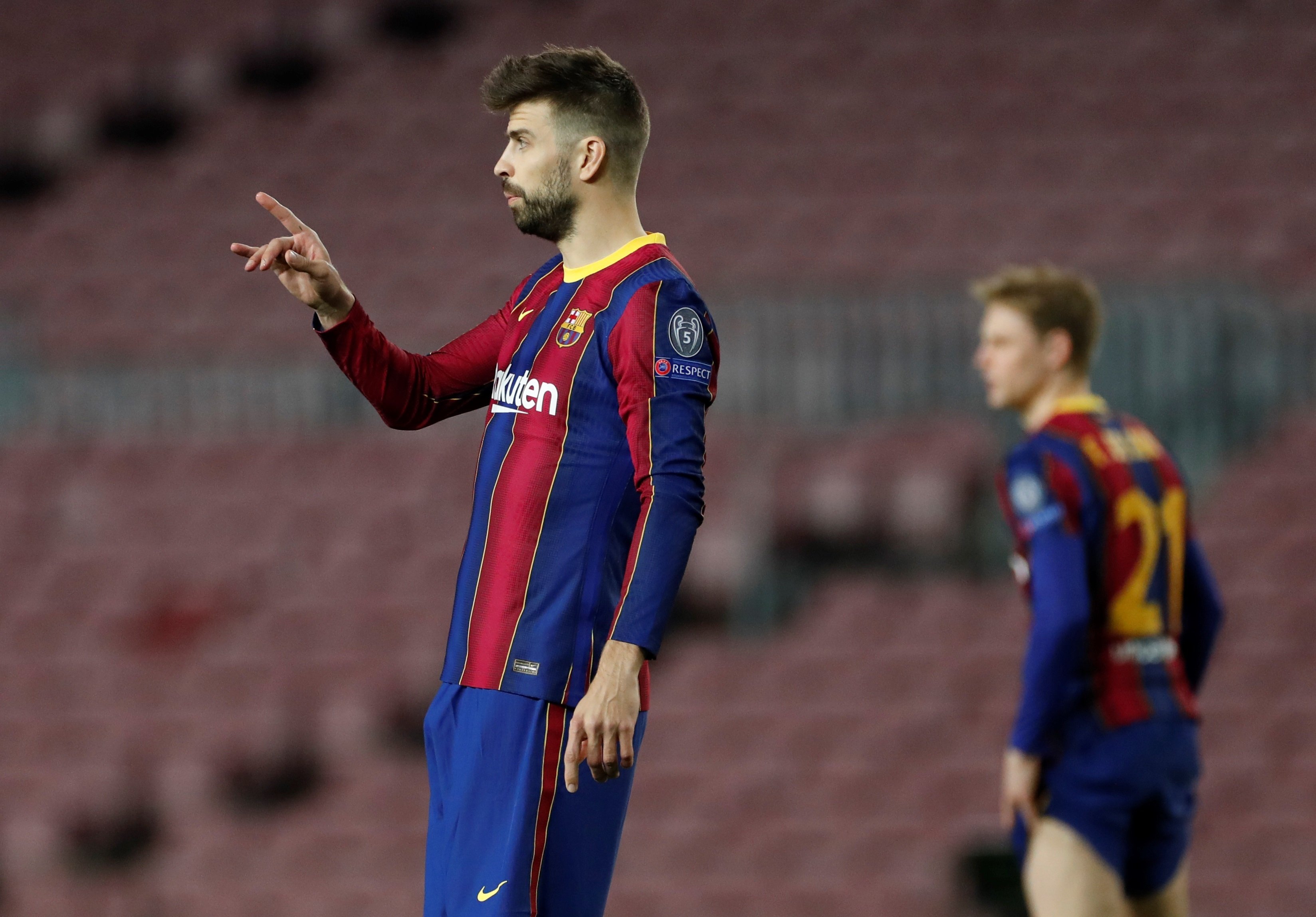 La conversación de Piqué y Jordi Alba tras el Clásico sobre la final de la Copa