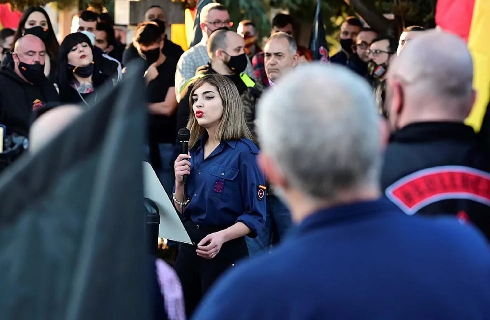 La jove antisemita de la manifestació a Madrid: "Soc feixista i socialista"