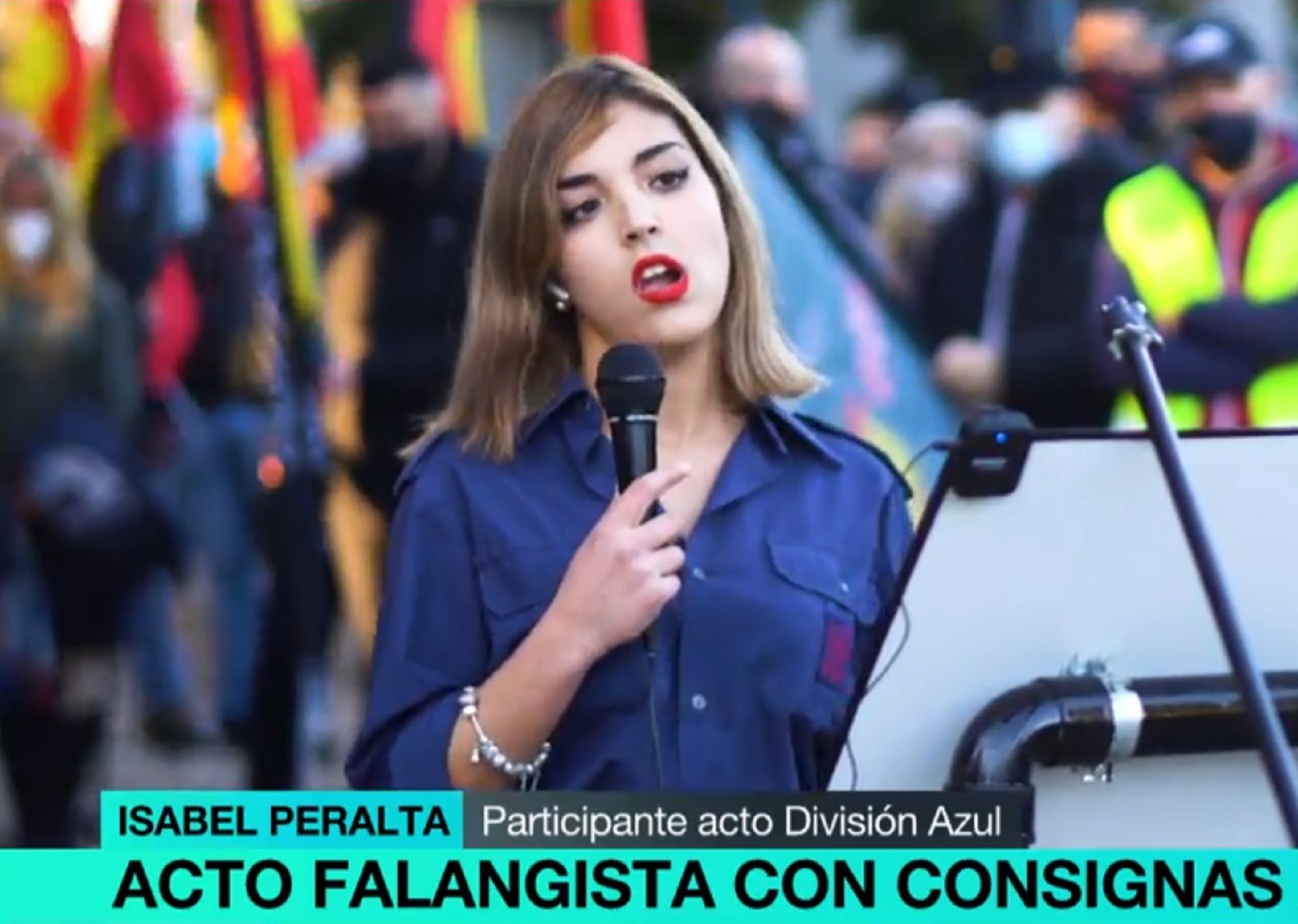 ¿La joven facha de Madrid, pillada en una manifestación ultra en Alemania?
