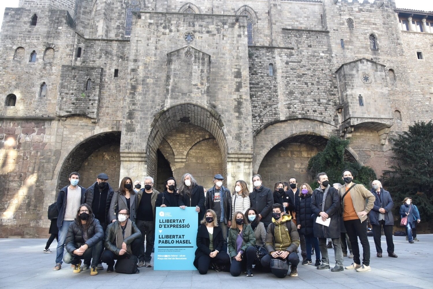 EuropaPress 65 entidades culturales piden la libertad de Pablo Hasel en un acto en Barcelona