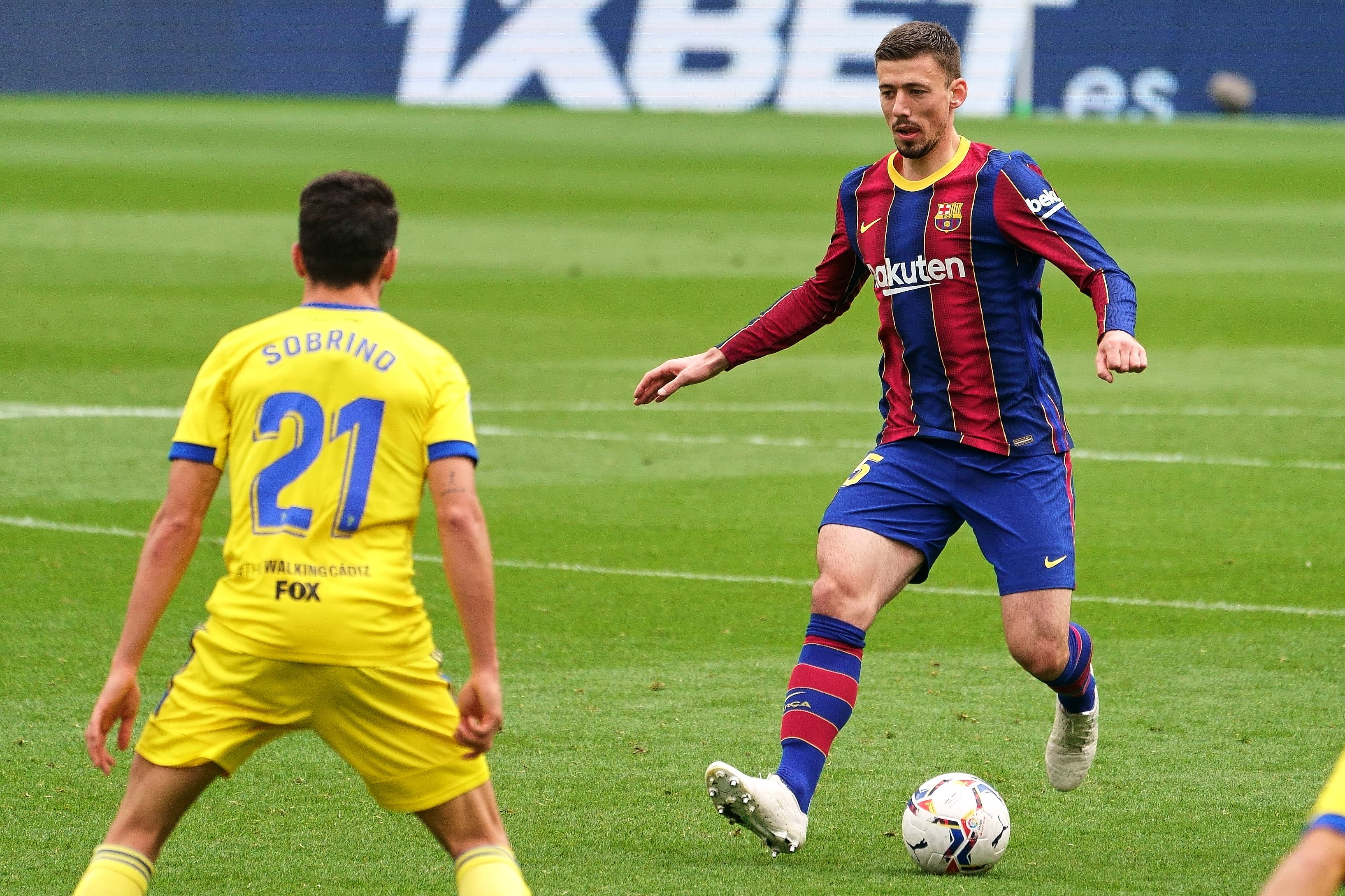 Lenglet, destrozado y llorando después de condenar al Barça contra el Cádiz