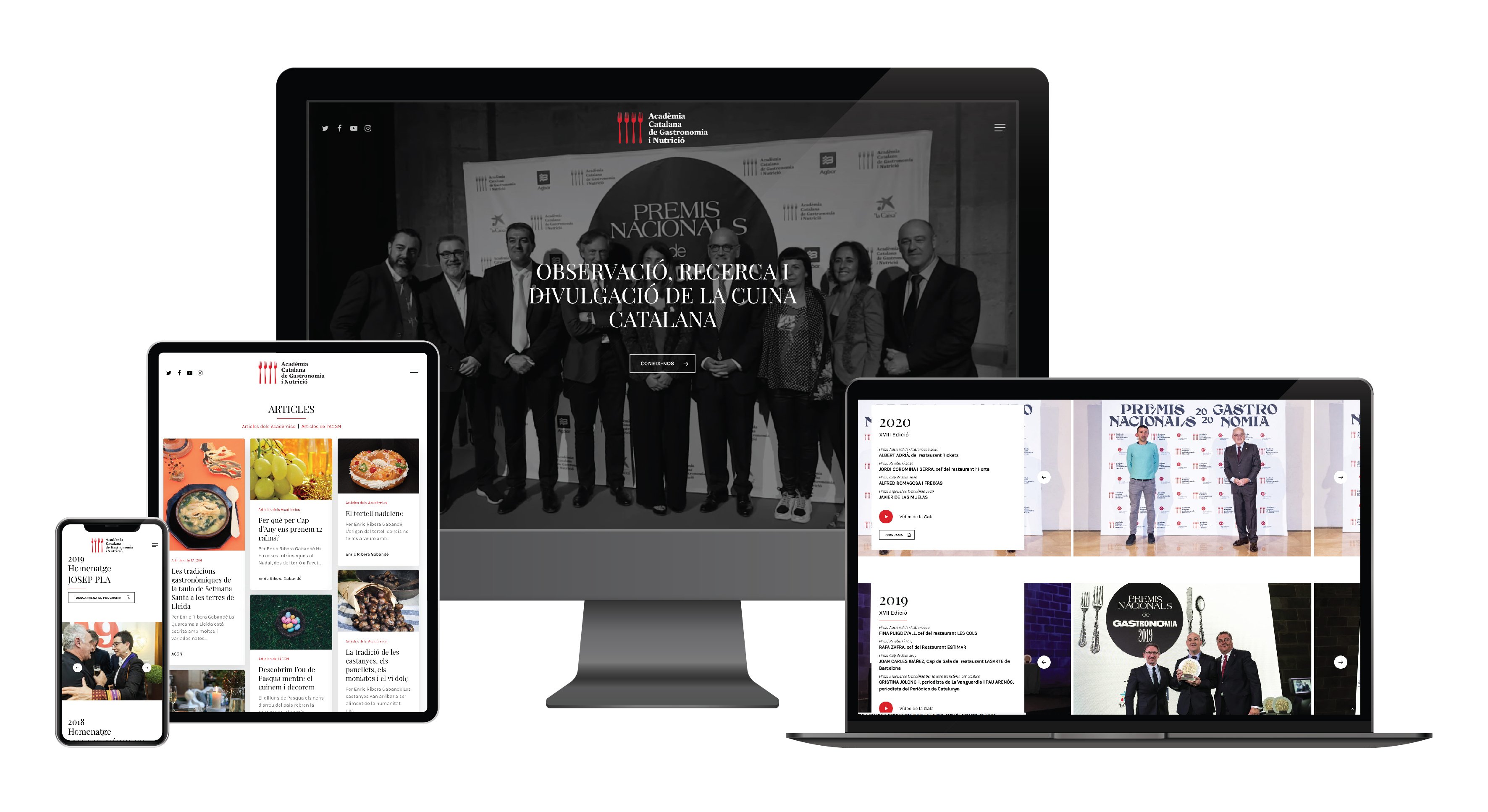 La Acadèmia Catalana de Gastronomia i Nutrició estrena web