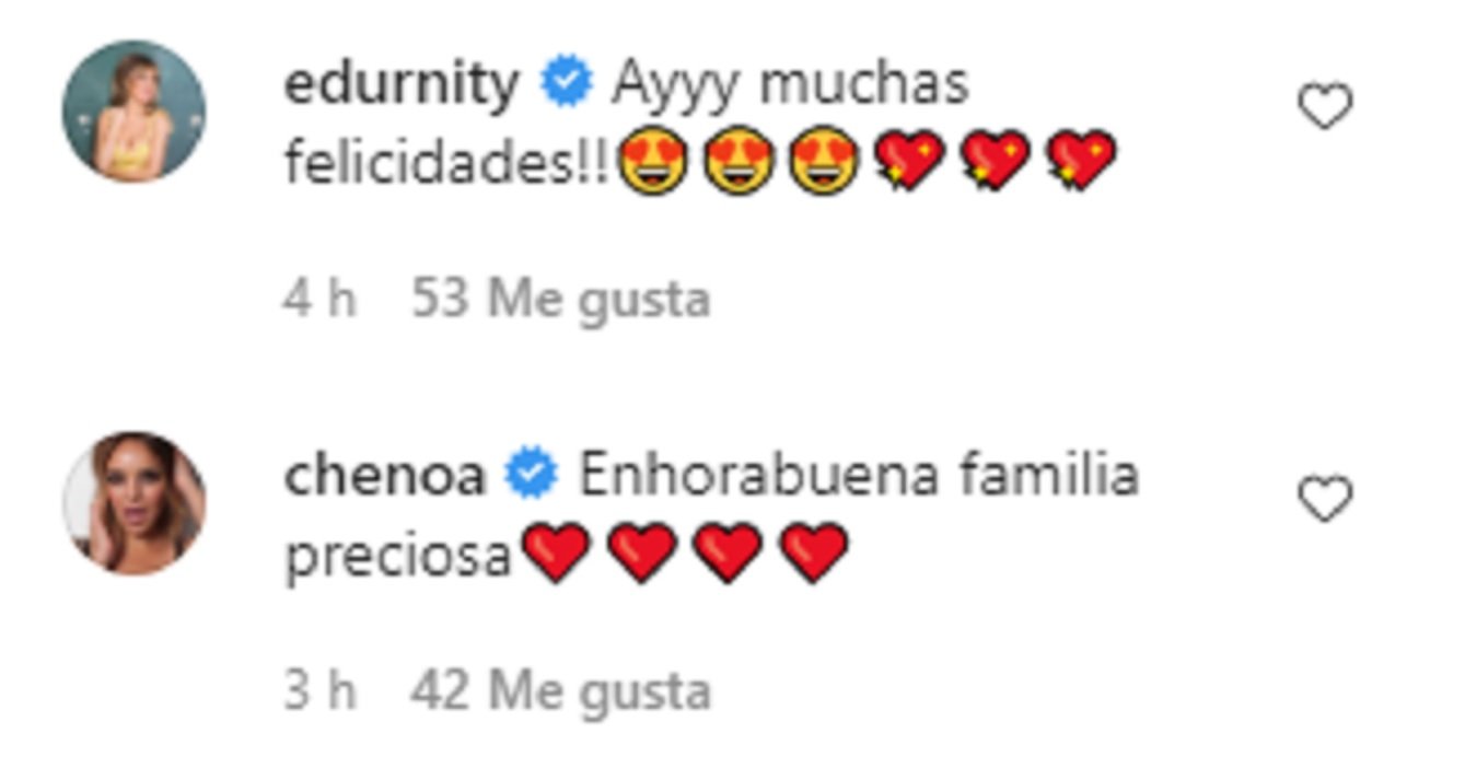 Edurne y Chenoa felicitan a Roberto Leal