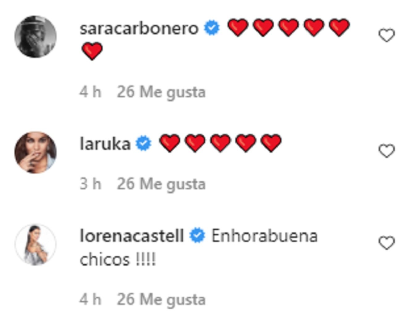 Sara Carbonero felicita roberto Leal
