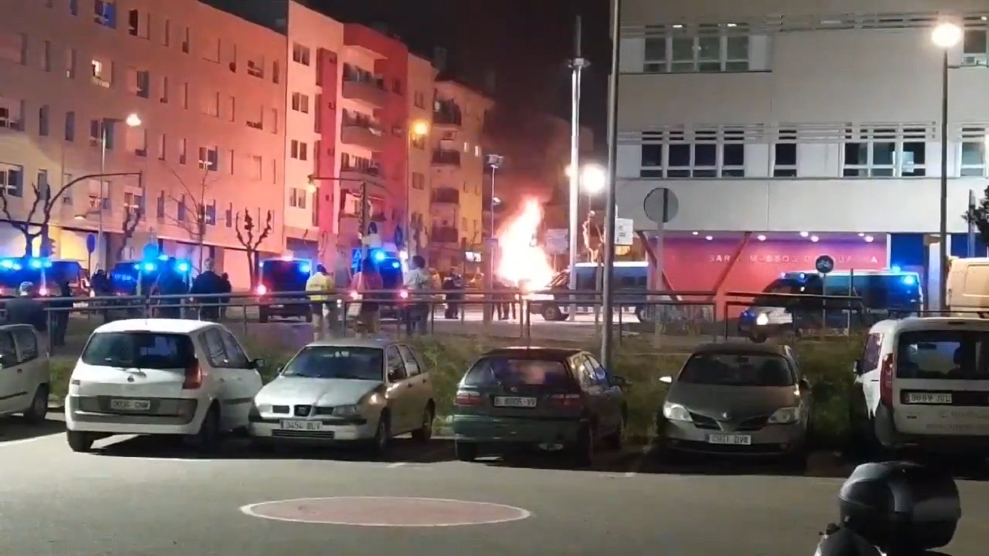 Segunda jornada de disturbios en Vilanova i la Geltrú